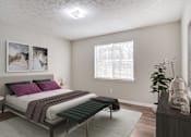 Thumbnail 4 of 12 - a bedroom with a bed and a window